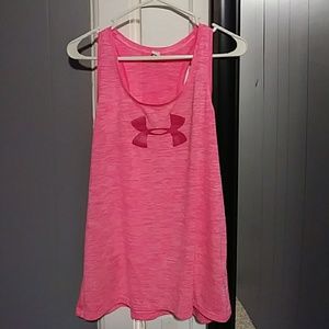 Pink & white all through pink Under Amour Tank Top